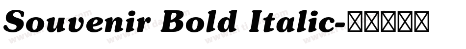 Souvenir Bold Italic字体转换